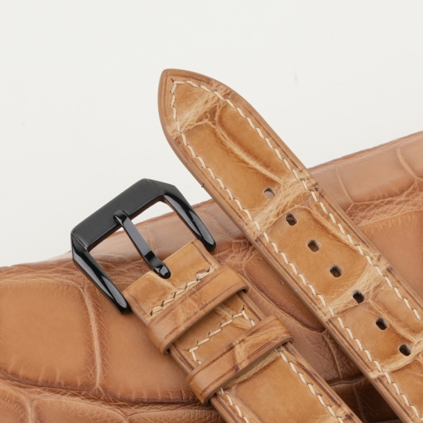 Patina Light Natural Alligator Leather Samsung Watch Band