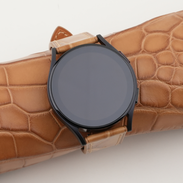 Patina Light Natural Alligator Leather Samsung Watch Band