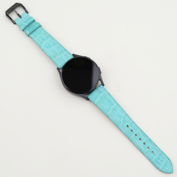 Turquoise Alligator Leather Samsung Watch Band
