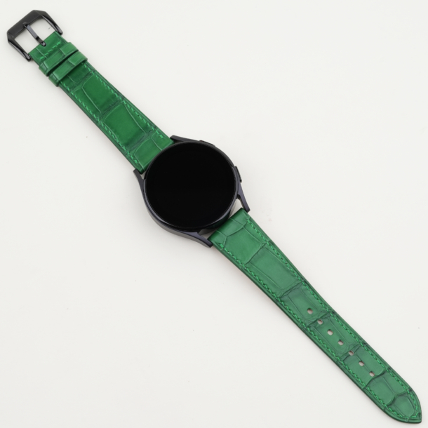 Light Green Alligator Leather Samsung Watch Band