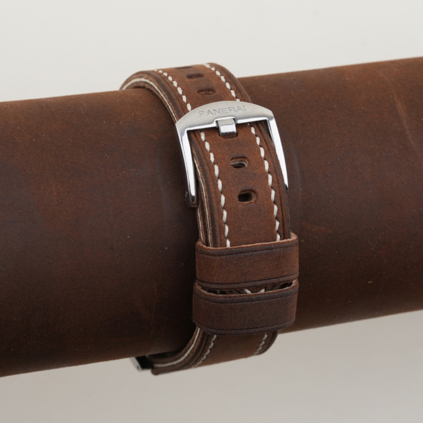 Coffee Crazy Horse Leather Strap for PAM Watch