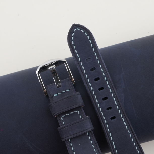 Blue Crazy Horse Leather Strap for PAM Watch