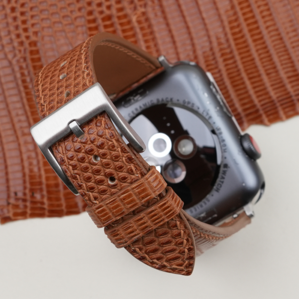 Brown Lizard Leather Apple Watch Band