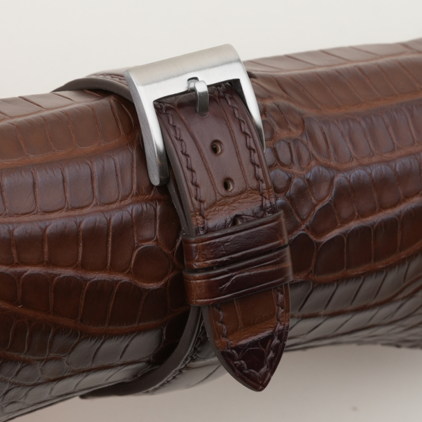 Patina Dark Acorn Alligator Leather Watch Strap