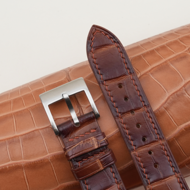 Patina Acorn Alligator Leather Watch Strap