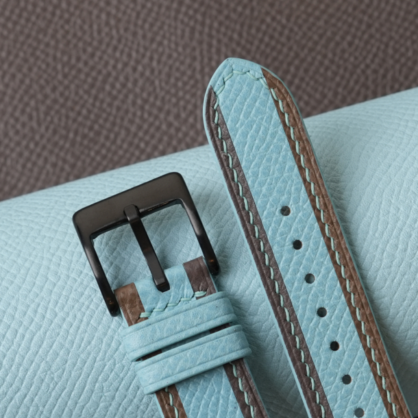 Triple Color Turquoise Leather Watch Strap