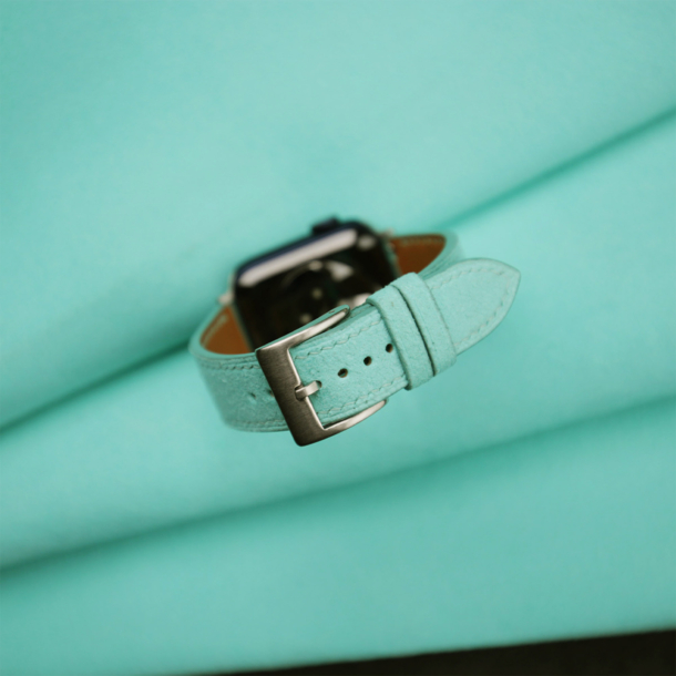 Turquoise Alcantara Apple Watch Band