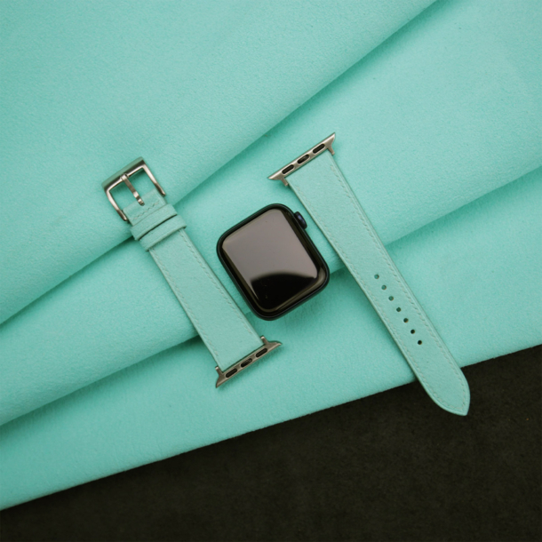 Turquoise Alcantara Apple Watch Band