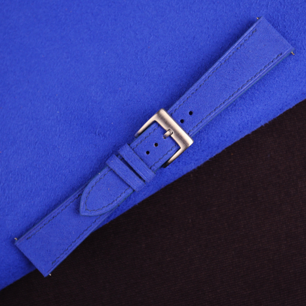 Blue Alcantara Watch Strap 2