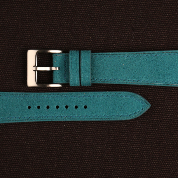 Aqua Blue Alcantara Watch Strap 2 Aqua Blue Alcantara Watch Strap 1