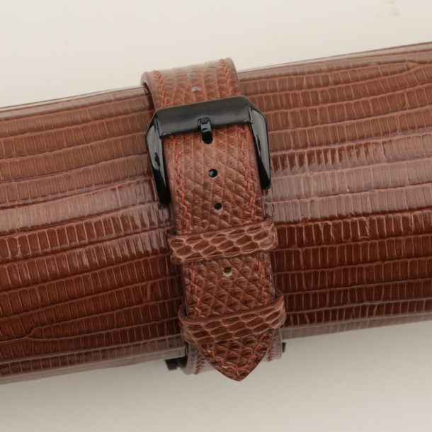 Chocolate Lizard Leather Samsung Watch Band