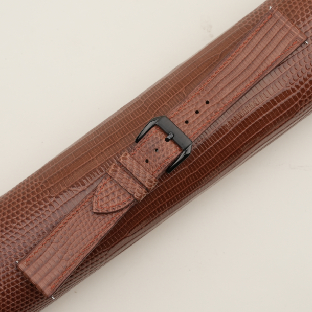 Chocolate Lizard Leather Samsung Watch Band