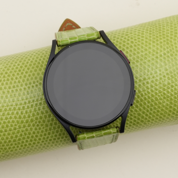 Light Green Lizard Leather Samsung Watch Band