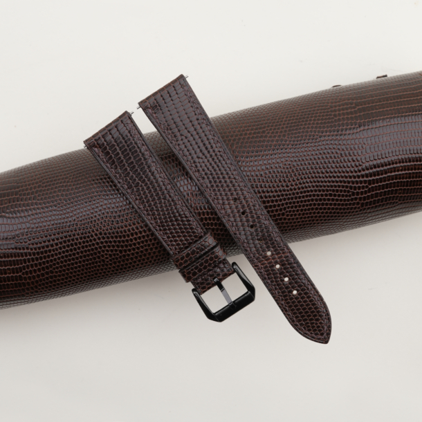 Dark Brown Lizard Leather Samsung Watch Band