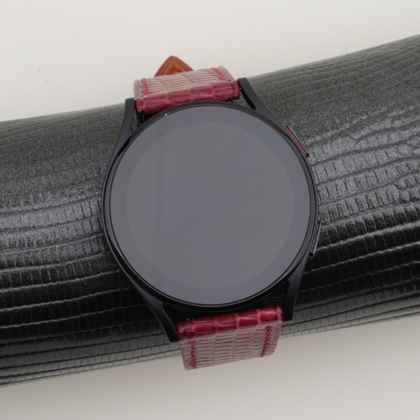 Red Lizard Leather Samsung Watch Band