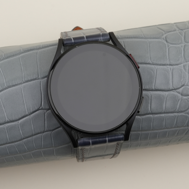 Patina Grey Alligator Leather Samsung Watch Band
