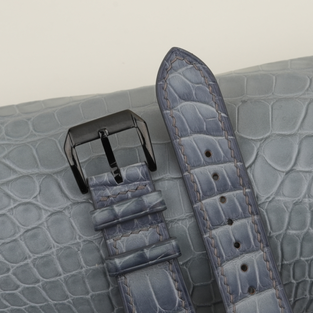 Patina Grey Alligator Leather Samsung Watch Band