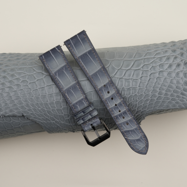 Patina Grey Alligator Leather Samsung Watch Band