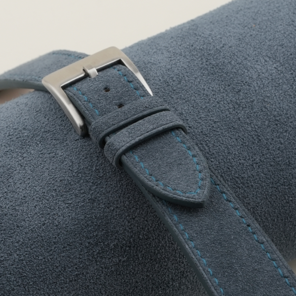 Jean Blue Suede Leather Watch Strap