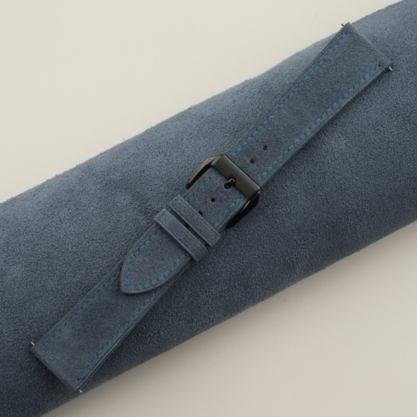 Jean Blue Suede Leather Samsung Watch Band