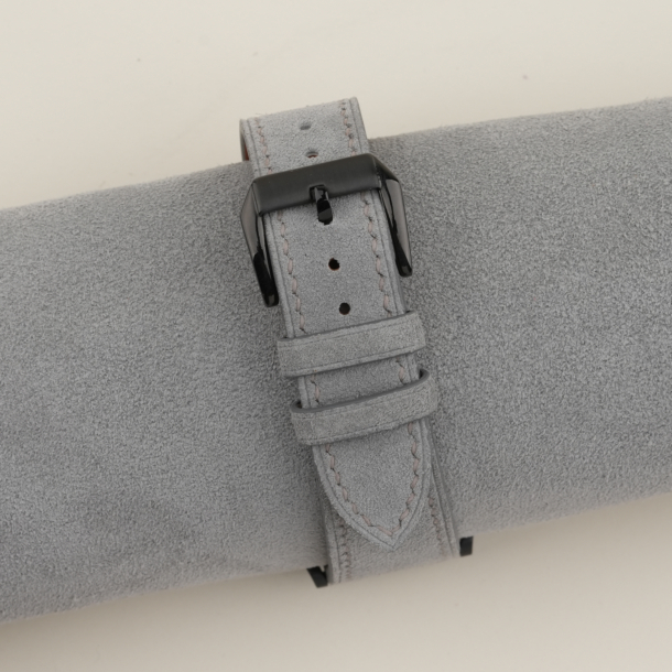 Light Grey Suede Leather Samsung Watch Band