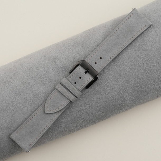 Light Grey Suede Leather Samsung Watch Band