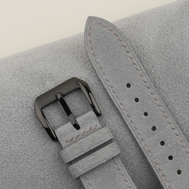 Light Grey Suede Leather Samsung Watch Band
