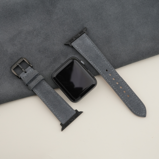 Stone Grey Suede Leather Apple Watch Band 2 Stone Grey Suede Leather Apple Watch Band