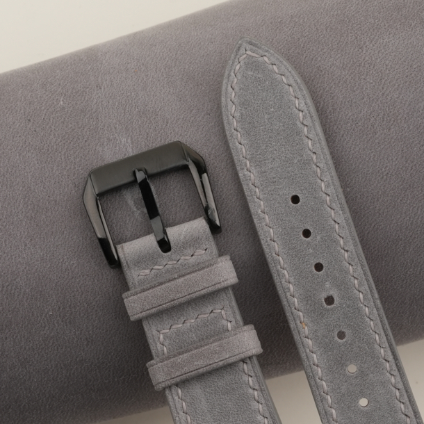 Grey Nubuck Leather Samsung Watch Band