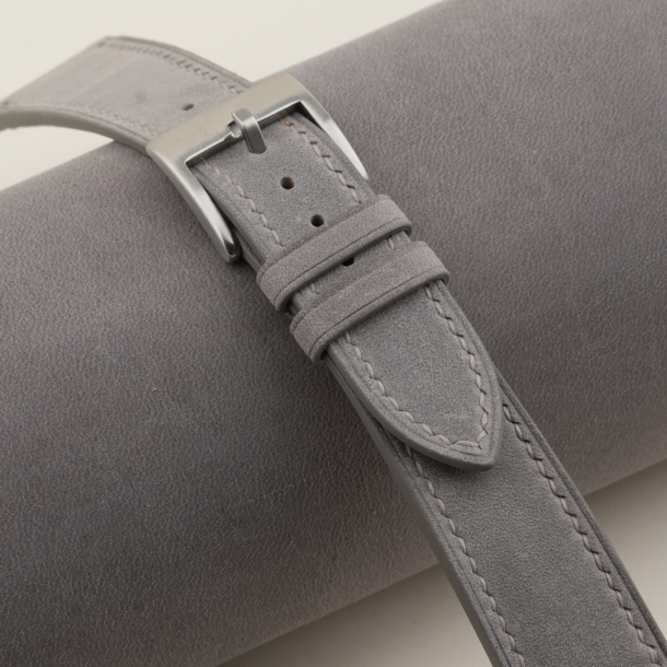 Grey Nubuck Leather Watch Strap