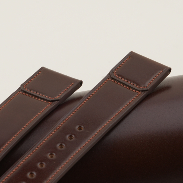 Dark Brown Shell Cordovan CF Rev Leather Watch Strap 3 Dark Brown Shell Cordovan CF Rev Leather Watch Strap