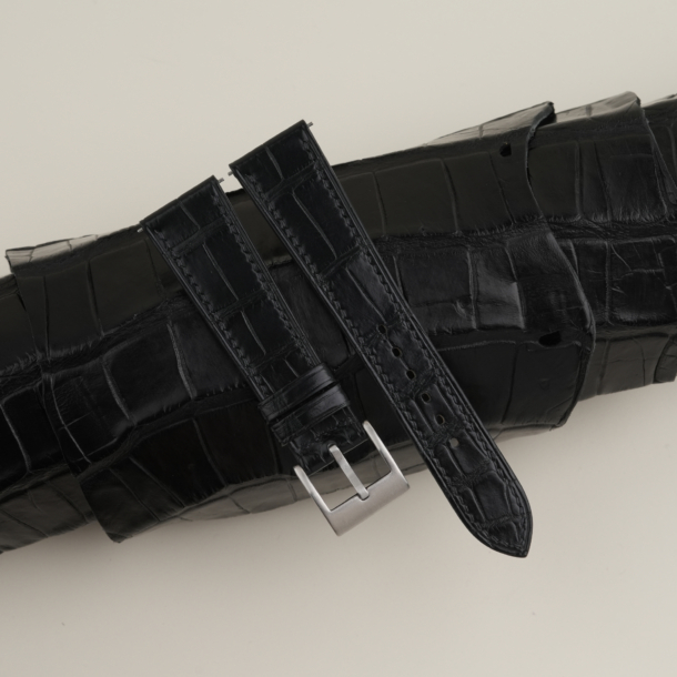 Black Alligator Leather Strap for Baltic Watch