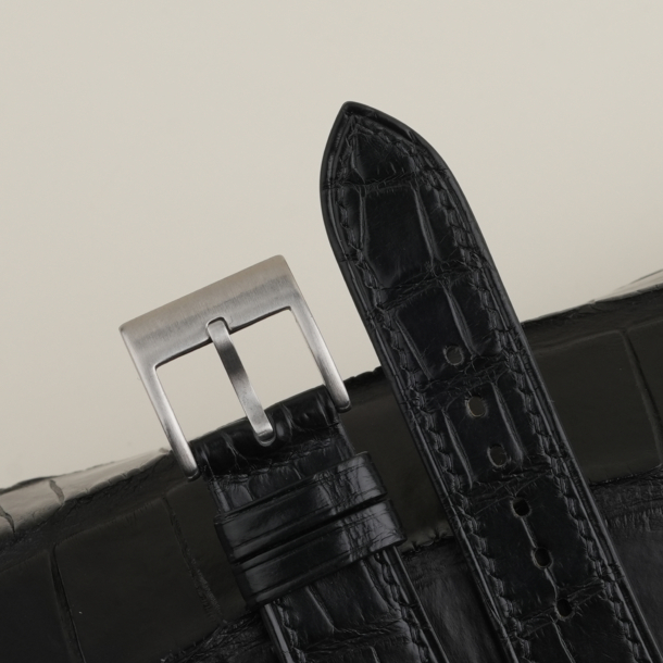 Black Alligator Leather Strap for Baltic Watch
