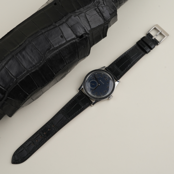 Black Alligator Leather Strap for Baltic Watch