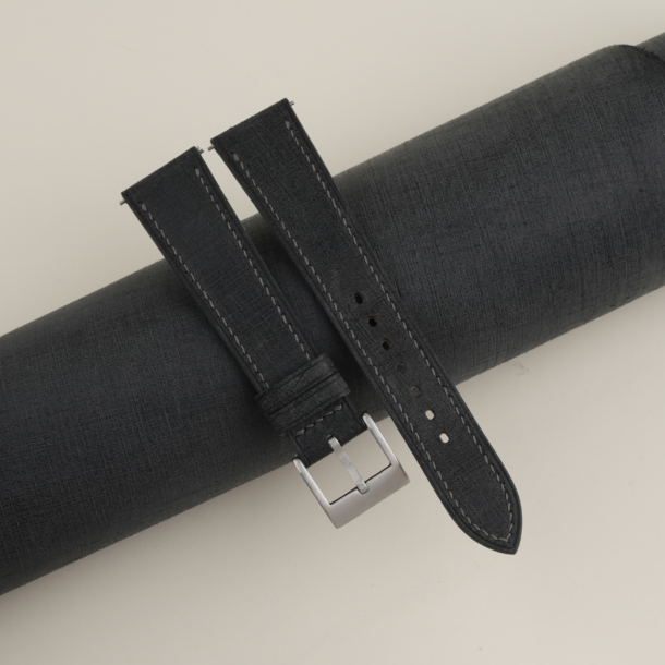 Black Babele Leather Strap for Baltic Watch