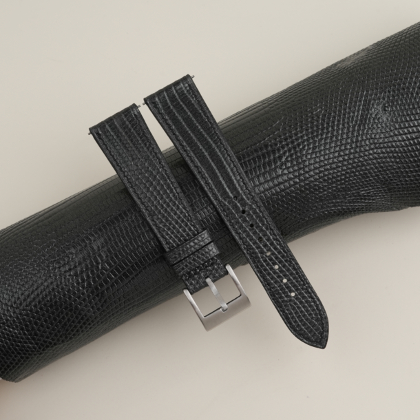 Zirconium Lizard Leather Strap for Baltic Watch