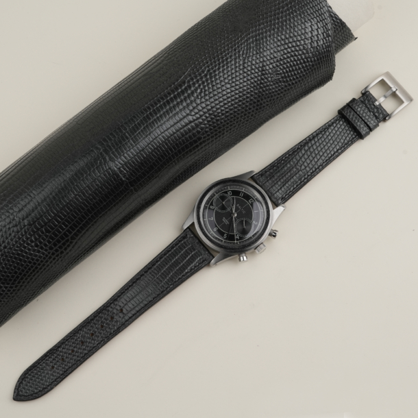 Zirconium Lizard Leather Strap for Baltic Watch