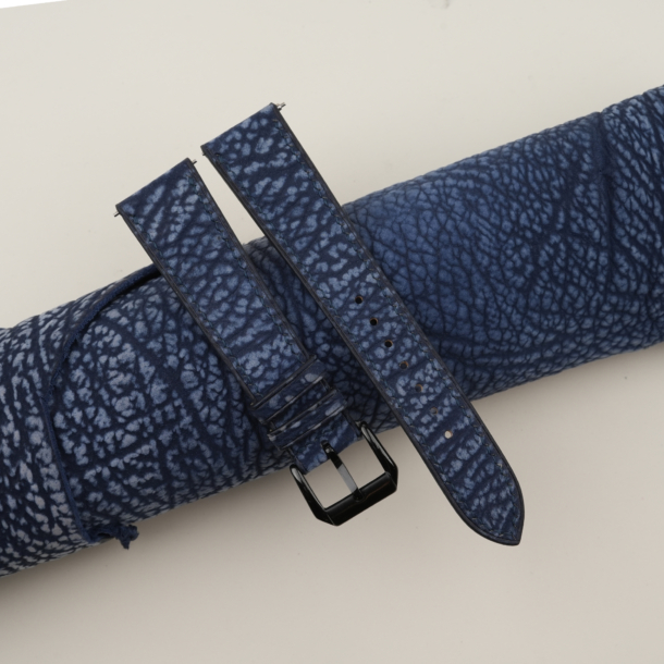 Blue Shark Leather Samsung Watch Band