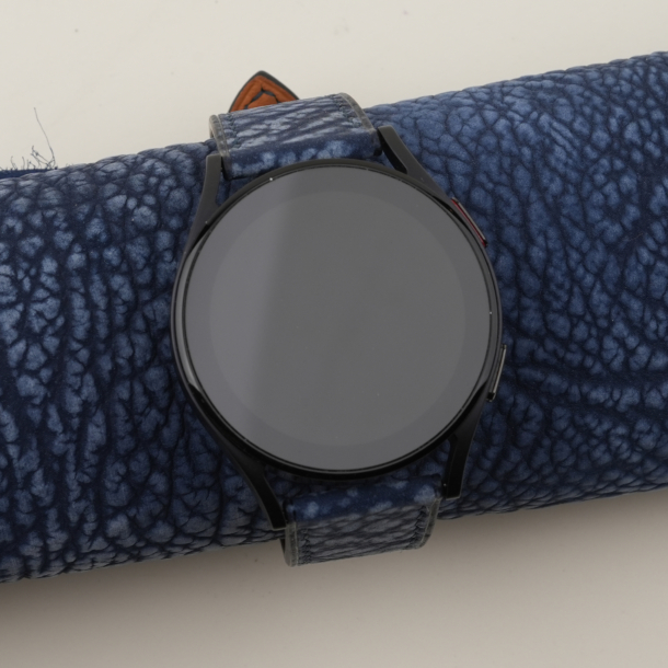 Dark Blue Shark Leather Samsung Watch Band - Image 4