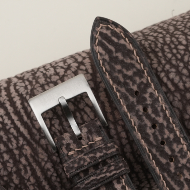 Brown Shark Leather Watch Strap