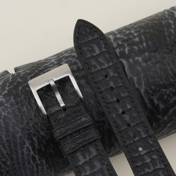 Black Shark Leather Watch Strap