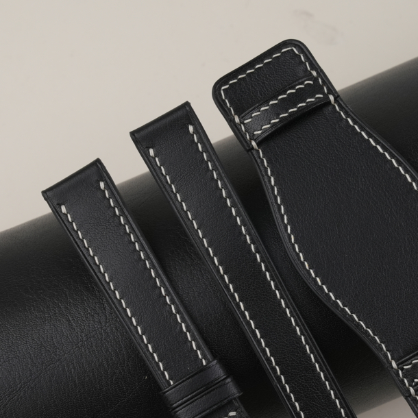 Black Vachetta Leather Bund Strap