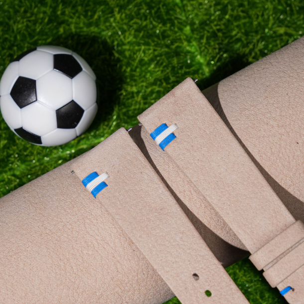 Cream Nubuck Leather Scotland Flag Watch Strap