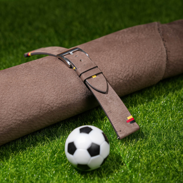 Beaver Nubuck Leather Germany Flag Watch Strap