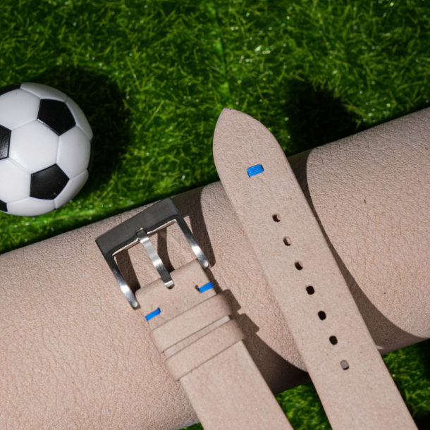 Cream Nubuck Leather Scotland Flag Watch Strap