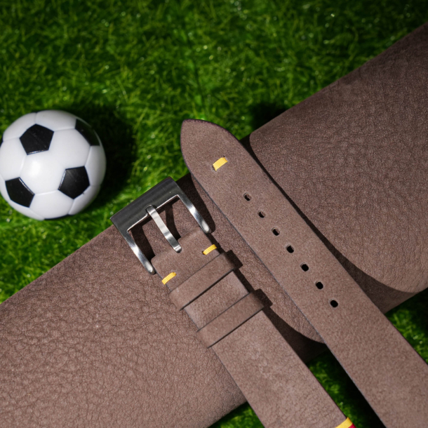Beaver Nubuck Leather Germany Flag Watch Strap
