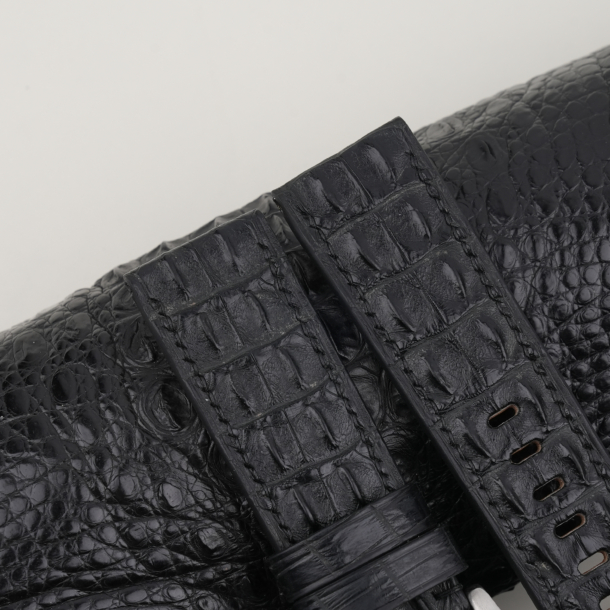 Black Double Hornback Alligator Leather Strap for PAM Watch 2 Black Double Hornback Alligator Leather Strap for PAM Watch