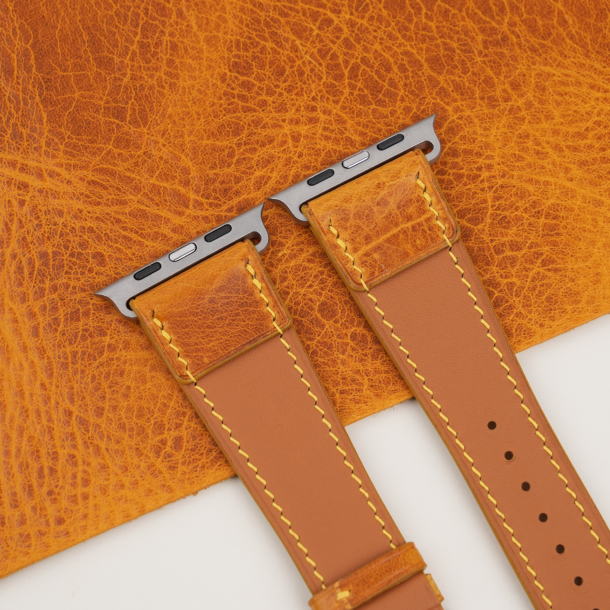 Whiskey Waxed Badalassi Carlo Leather Apple Watch Ultra Band 2 Whiskey Waxed Badalassi Carlo Leather Apple Watch Ultra Band
