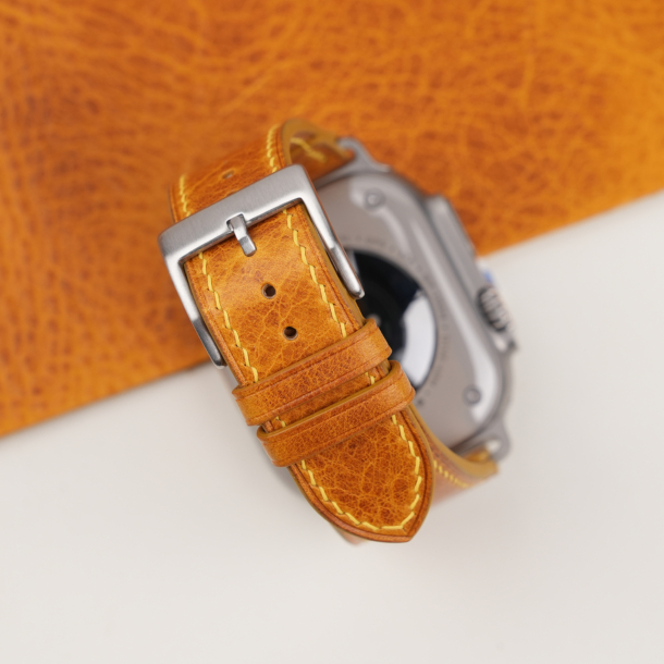 Whiskey Waxed Badalassi Carlo Leather Apple Watch Ultra Band 4 Whiskey Waxed Badalassi Carlo Leather Apple Watch Ultra Band