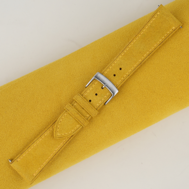 Yellow Suede Leather Watch Strap